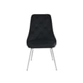 thumbnail image 3 of Topline Home Furnishings Velvet Side Chair with Chrome Legs, 3 of 6