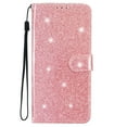 thumbnail image 4 of Allytechgroup Compatible with Samsung Galaxy S24+ Case with Credit Card Slot, Slim Fit Flip Wallet Case with Lanyard Kickstand Shockproof Protective Back Cover for Women Girls, Rosegold, 4 of 6