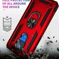 thumbnail image 2 of Dteck For Motorola Moto G Play 2021 Shockproof Dual Layers Rotatable Ring Kickstand Drop Protection Cover Compatible with Magnetic Car Mount, Red, 2 of 8