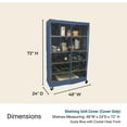 Premium Clear Front Wire Shelf Cover Dusty Blue HeavyDuty Storage