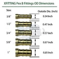 thumbnail image 5 of XFITTING 10 Pieces 1/2" Pex X 3/8" OD Compression Straight Adapter, Brass, NSF, Pex B, 5 of 7