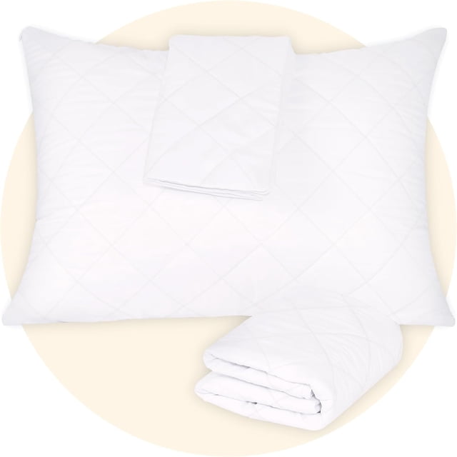 SLEEPSHEEP ZZ Pillow Protector, Standard Size - Zippered Waterproof Encasement Cover, 20x26 Inches, White - Breathable, Soft, Quiet (2 Count)
