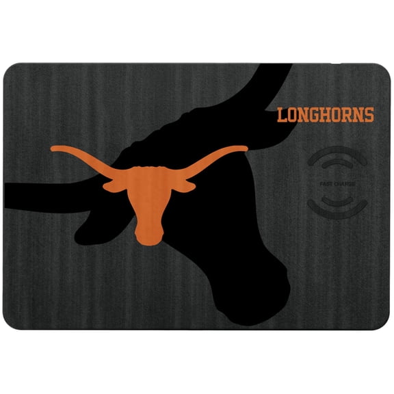 Keyscaper Texas Longhorns 15W Fast Wireless Charger and Mouse Pad