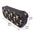 thumbnail image 3 of Picia Lilies Flowers Pattern Large Capacity PU Leather Pencil Case Organizer Pen Marker Holder Double Zipper Storage Bag Big Pencil Pouch for College Office, 3 of 6