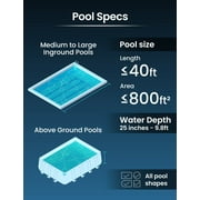 KOKIDO Heavy-Duty Rechargeable Cordless Pool Leaf Vacuum, Large Capacity Standard and Fine Filter Bags, Commercial Power, Inground and Above Ground Pools, XTROVAC 910