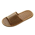 thumbnail image 5 of Dakaela Grass Woven Slippers for Women Men Linen Summer Beach Bamboo Sandals Anti Slip Slides Size 6-11, 5 of 6