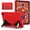 Red/Black, variant on Fesign Rugged Kids Case for Samsung Galaxy Tab A9 8.7" 2023 Shockproof Kid Proof PC+Silicon Hybrid Heavy Duty Armor Cover with Dual Kickstand for Children (SM-X110/X115/X117) Blue/Red