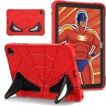 FIEWESEY Rugged Kids Case for Samsung-Galaxy-Tab-A9 8.7'' 2023, Shockproof Kid-Proof PC Silicon Hybrid Heavy Duty Armor Cover with Dual Kickstand for Children (SM-X110/X115/X117), Red Black