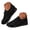 Black, variant on Pandaie Slip on Sneakers Women Walking Shoes Side Lace up Tennis Lightweight Breathable Mesh Nurse Orthopedic Workout Gym Sport Shoes (Black,6)