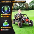 thumbnail image 5 of HHVEL 2 Seater Ride on Car with Remote, 12V Electric Car with 800W Motors, Remote Control, Bluetooth, Spring Suspension, LED Light,Black., 5 of 8