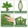 thumbnail image 7 of YYEAN 61" Large Cat Tree Tower for Indoor Cats with DIY Green Leaves Scratching Post Multi Soft Hang Ball Plush Cat House Furniture 360° Rotating Cat Scratch Board with Hammock-Light Green, 7 of 7