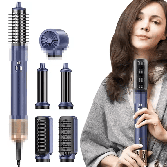 2025 latest 6-in-1 Multi Hair Styler Set: High-Speed Hair Curler, Straightener, Curling Iron, Hot Air Brush, Blow Dryer & Comb