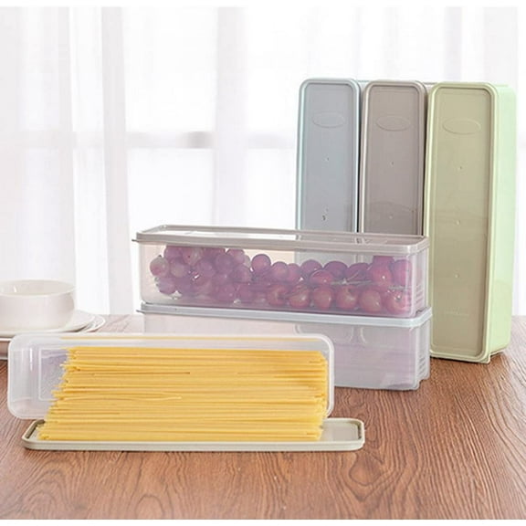 Limei Pasta Container Noodle Food Storage Spaghetti Keeper Box with Blue Cover