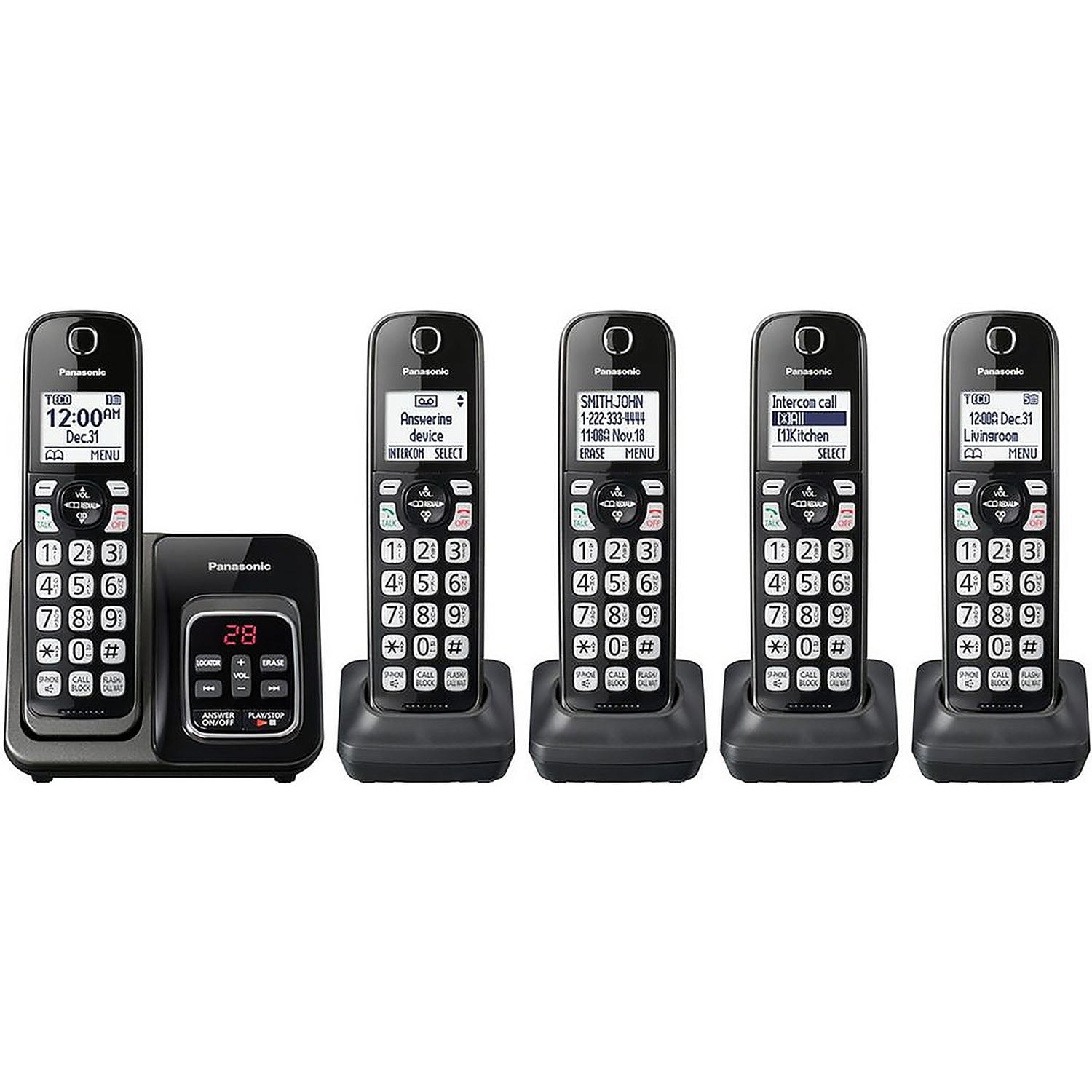 Panasonic KX-TGD536-W Cordless Phone Call Block Answering Machine Handsets 