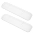 thumbnail image 1 of Miangastore 2Pcs Portable Flatware Box Travel Tableware Storage Case Utensil Case Chopsticks Spoon Fork Storage Box For Camping Travel Picnic Office Clear, 1 of 8