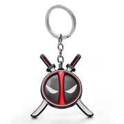 Marvel Comics Deadpool Big Face Symbol Metal Key Chain Key Ring