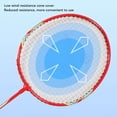 thumbnail image 2 of Badminton Racket Set Of 2, Iron Alloy Professional Training Badminton Rackets Professional Fitness Replacement Equipment for Beginners Training[Red], 2 of 9