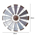 thumbnail image 2 of Washranp Farmhouse Windmill Wall Decor,Rustic Iron Hanging Art Ornament Galvanized Windmill Wall Sculptures, 2 of 5
