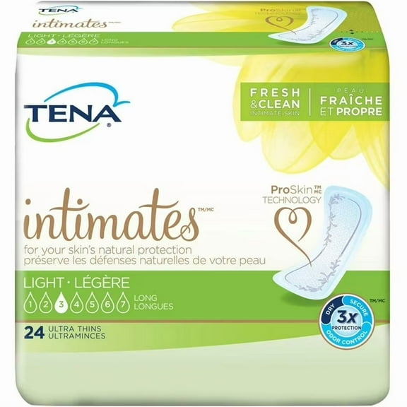 Tena Intimates Ultra Thin Light Pads Long, 10" Long Part No. 54344 (24/package)