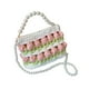 thumbnail image 3 of Kit de bolsa de crochet de tejido de bricolaje adultos 7.09x2.76x5.12 "Flower manual tejido a mano Rosa verde, 3 of 8