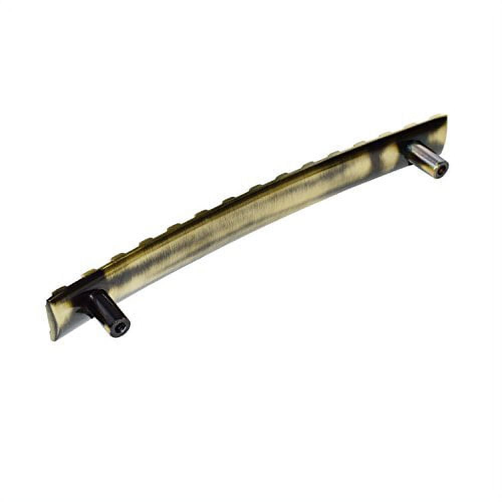 Utopia Alley 5pcs Basket Weave Pull Handle - Decorative Cabinet Drop Pull Handles- Vintage Cabinet Hardware with Hand Finished Antique Brass - Metal Drawer Pull Handle, 5.0" Center to Center