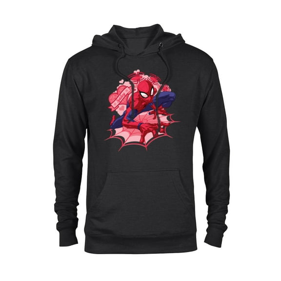 Marvel Spider-Man Hearts Valentine's Day - Pullover Hoodie for Adults - Customized-Black