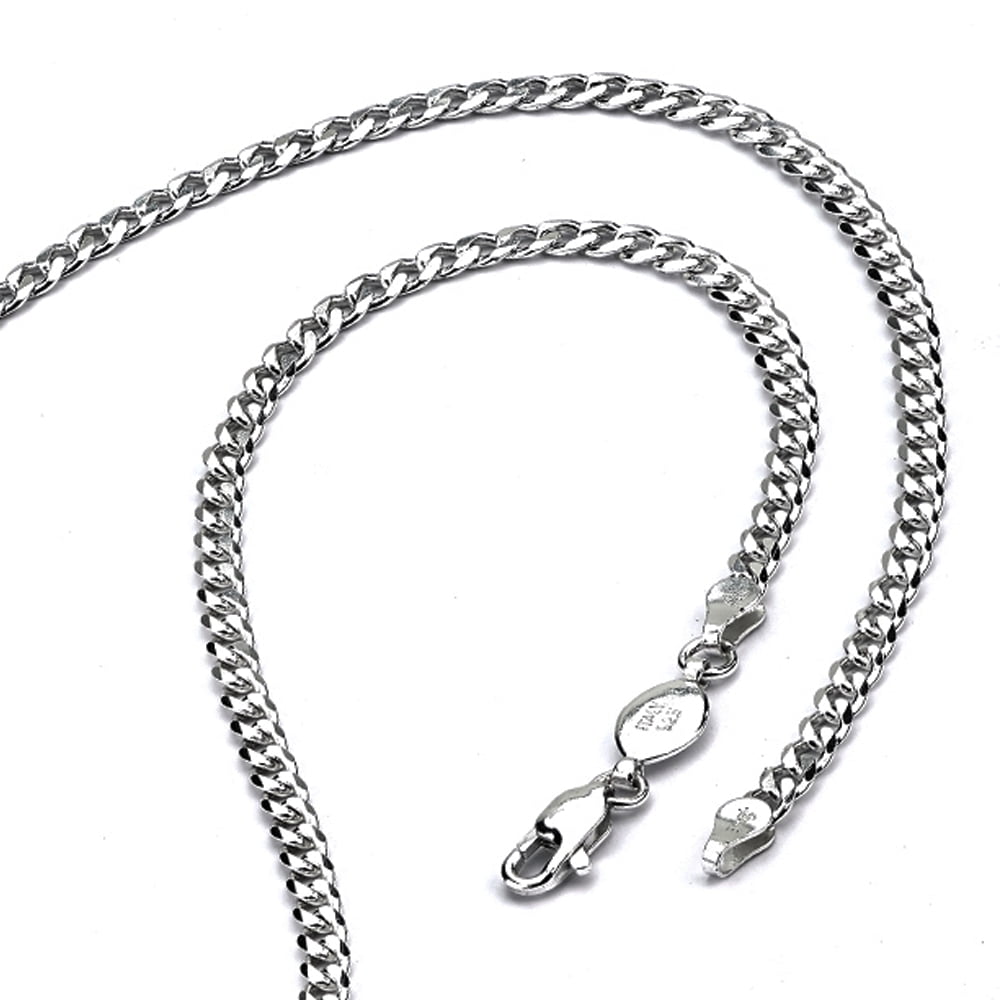 Silver Necklace Set For Men : 6mm Curb Chain and Lock Pendant Necklace –  Boutique Wear RENN