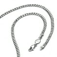 thumbnail image 3 of Metal Masters Mens 4mm Sterling Silver 925 Italian Curb Chain Necklace 16 18 20 22" 24" 30, 3 of 5