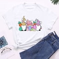 thumbnail image 4 of Bowake T-Shirts de Pâques pour Femmes Manches Courtes Col Rond Joyeuses Pâques T-Shirts Graphiques Mignons Hauts d'Été Décontractés, 4 of 7