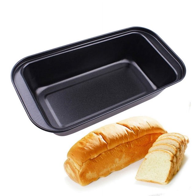 HLONK Bread Loaf Pan for Homemade Bread Rectangular Bread Pan Cake Pan No-Stick Bread Pan Bakeware Steel Cake Mould Baking Accessories Black on Clearance