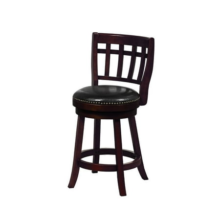 Counter Gear - Mintra Cappuccino Colorado 24-inch Bicast Leather Swivel Counter Stool