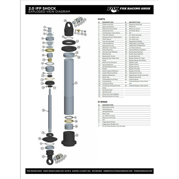 Fox 10-14 Ford Raptor Front Lower Replacement Shock Eyelet Bushing