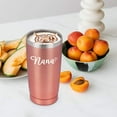 thumbnail image 5 of Grandma Gifts, Nana Stainless Steel Travel Tumbler, Christmas Birthday Mother’s Day Gifts for New Grandma Nana Grandmother Gigi Granny Mom Women from Grandchildren, 20oz Insulated Tumbler, Rose Gold, 5 of 6