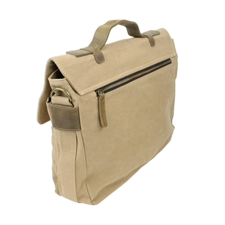 Vagarant 15 in. Casual Style Canvas Laptop Messenger Bag with 15 in. Laptop Compartment. Green