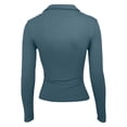 thumbnail image 3 of LiuXxxx Women's Long Sleeve Crew Neck Slim Fit Casual Basic Soft Tee Navy L, 3 of 8