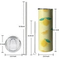 thumbnail image 5 of 20 oz Double Wall Cups with LeakProof Lid Lemon Skinny Tumbler for Housewarming Wedding Birthday Gift, 5 of 7