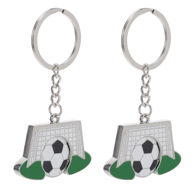 RUNROTOO 2Ud Llavero Temático De Fútbol En Metal Resistente Para Regalos Y Deportiva