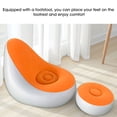 thumbnail image 2 of Inflatable Lounge With Footstool Blow Up Couch Inflatable Lounge With Foot Stool PVC Flocking Water Proof Folding Blow Up Couch Inflatable Sofa Chair For Home Camping Orange, 2 of 6