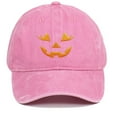 thumbnail image 2 of XIAOCHA Halloween Embroidered Baseball Cap for Women Adjustable Hat Band Party Travel Dad Hat,Pink, 2 of 4