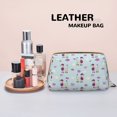 thumbnail image 4 of Funny Cute Poodle Dog_A Makeup Bag, Leather Waterproof Travel Toiletry Bag, Large Capacity Cosmetic Bag Make up Bags Organizer fro Travel Size Toiletries Women Girls, 4 of 4