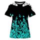 thumbnail image 5 of Fiudx Ofertas Del Día Blusa de Manga Corta con Cuello Redondo y Estampado para Mujer, 5 of 5