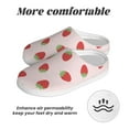 thumbnail image 6 of Rateoe Strawberry Print Women's Men's Cotton Knit Slippers Lightweight Memory Foam Indoor House Shoes with Anti-Skid Sole-42/43, 6 of 7