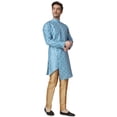 thumbnail image 2 of Royal Kurta Men's Jacquard Silk Printed Indowestern Sherwani, 2 of 7