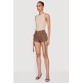 thumbnail image 2 of Women's VIP Denim Grommet Strap Detail Cargo Shorts, 2 of 4