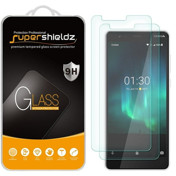[2-Pack] Supershieldz for Nokia 3.1 C Tempered Glass Screen Protector, Anti-Scratch, Anti-Fingerprint, Bubble Free