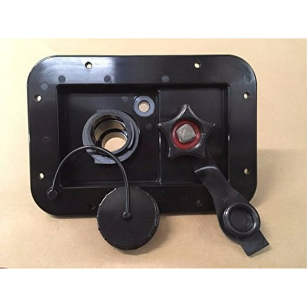 valterra black gravity / city water fill dish check valve rv trailer marine