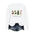thumbnail image 6 of Women's Holiday Themed Sweatshirt with Turkey and Santa Hat Pattern Round Neck Hoodless Casual Comfort Fit, 6 of 6