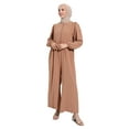 thumbnail image 2 of Beige - Unlined - Crew neck - Jumpsuit - Refka, 2 of 4
