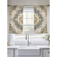thumbnail image 5 of Vintage Floral Pattern Sheer Curtains 2 Panels Set Bohemian Retro Traditional Flower Sheer Window Curtains Light Filtering Rod Pocket Voile Drapes for Bedroom Living Room 52"x45", 5 of 9