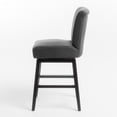 thumbnail image 5 of GDF Studio Cleo Contemporary Upholstered 27.5 Inch Swivel Counter Stool, Dark Charcoal Fabric and Dark Brown, 5 of 6